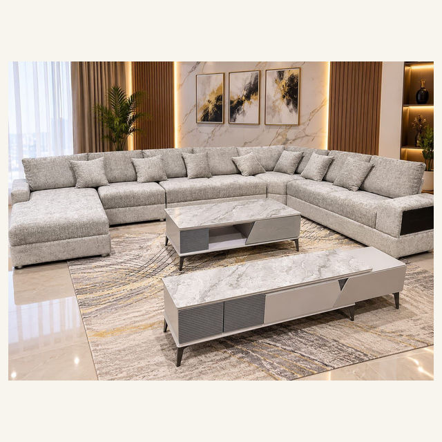 Craft Masters project: Beige Sectional Sofa Living Room
