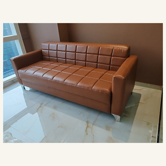 Craft Masters project: Brown Leather Style Sofa
