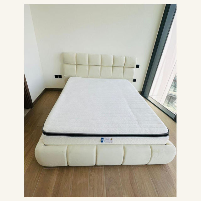 Craft Masters project: Cream Upholstered Bed Frame