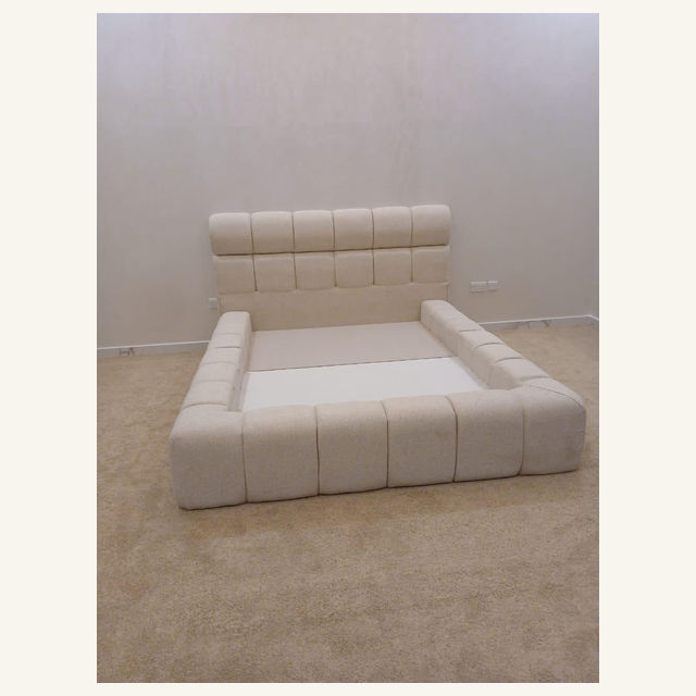 Craft Masters project: Cream Upholstered Bed With Headboard