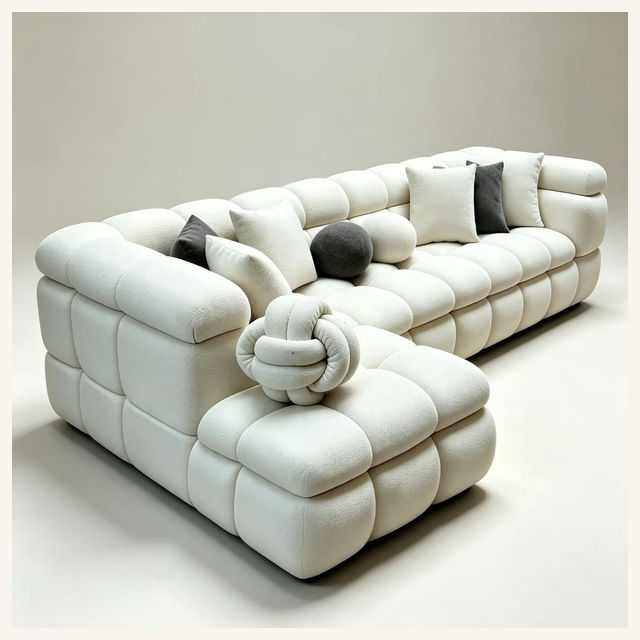 Craft Masters project: White Tufted Modular Sectional Sofa