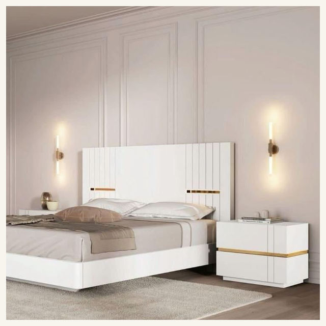 Craft Masters project: White Upholstered Double Bed